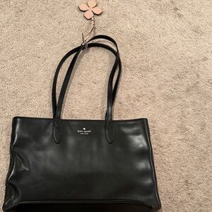 kate spade Black Leather Double-Handle Tote